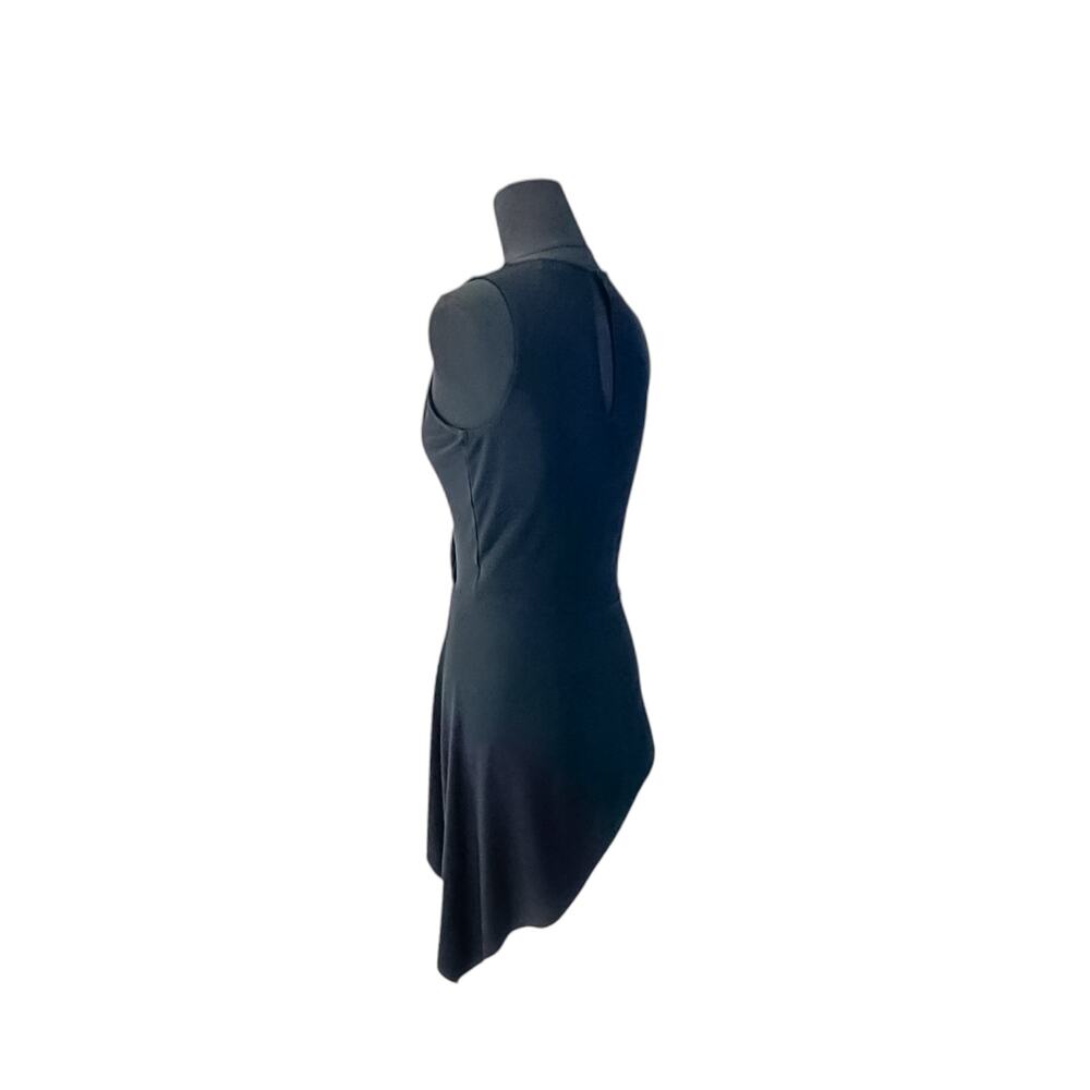 White House Black Market Black Asymmetrical Draped Sleeveless Blouse Size S - Picture 6 of 9